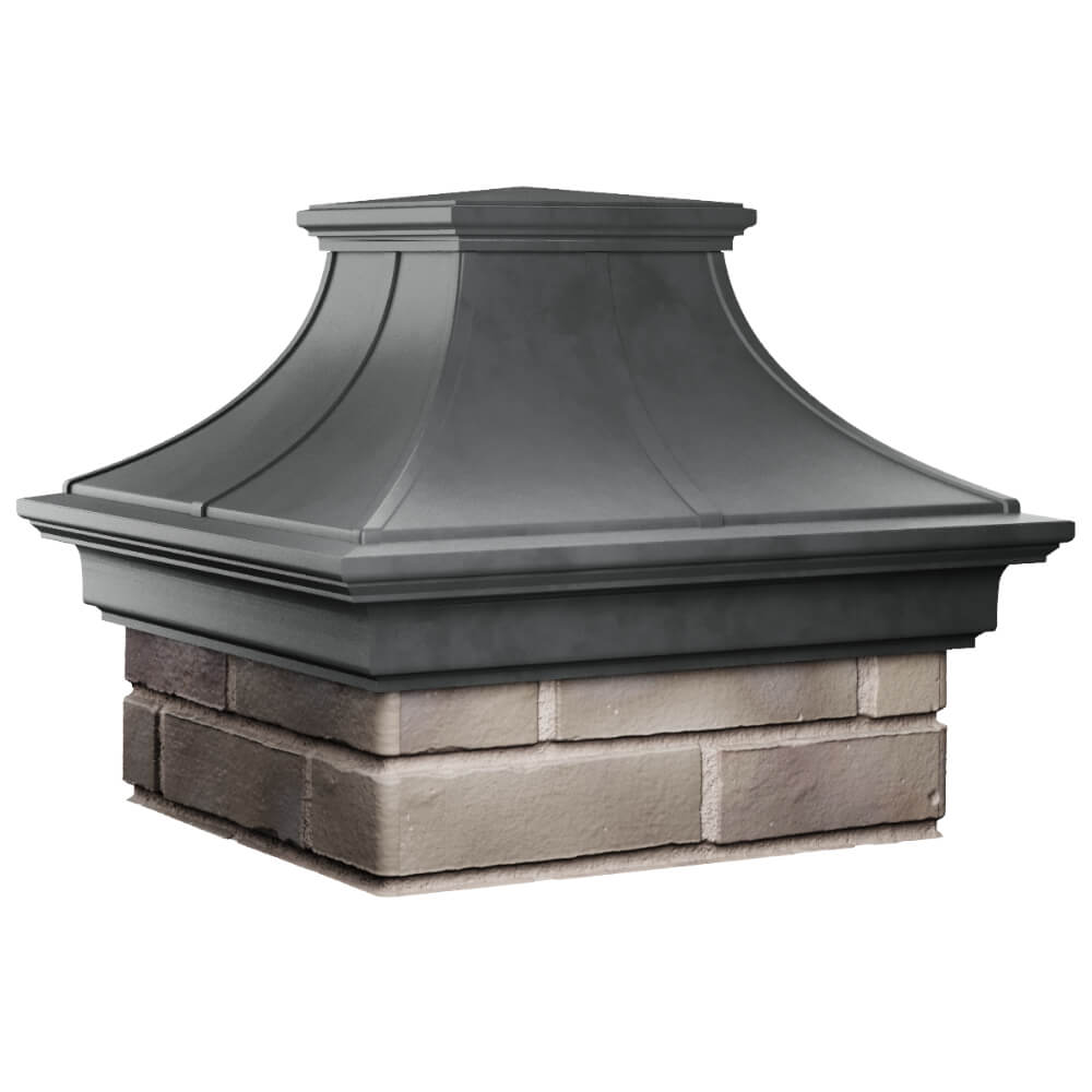 Колпак Zking Монблан Премиум Серый на столб 1.5х1.5 кирпича (385х385мм) в Воронеже фото