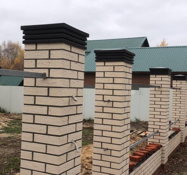 Колпак Zking Бона ХайТек Коричневый на столб 1.5х1.5 кирпича (385х385мм) в Воронеже фото