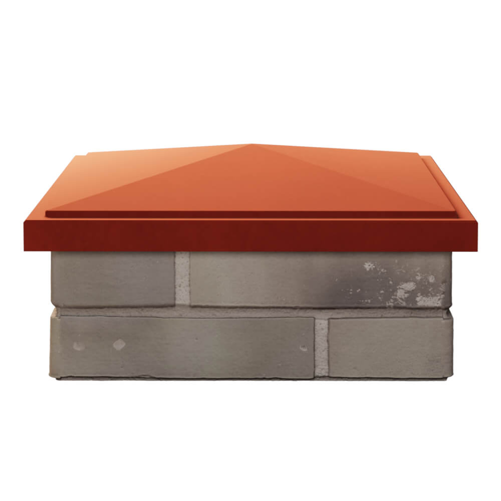 Колпак Zking БонаМоно Красный на столб 1.5х1.5 кирпича (385х385, 400х400мм) Воронеж фото