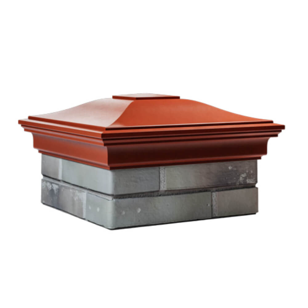 Колпак Zking Монблан Красный на столб 1.5х1.5 еврокирпича 0.7НФ (355х355мм) в Воронеже фото