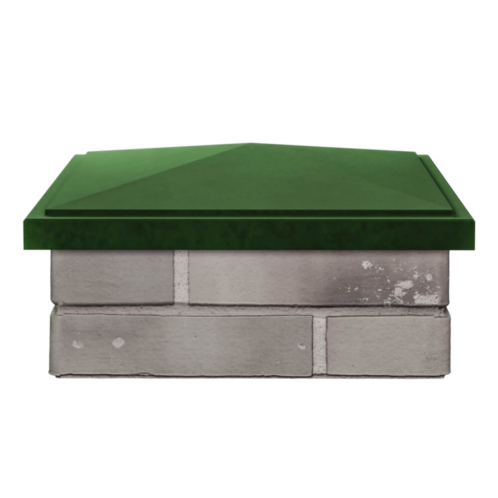 Колпак Zking БонаМоно Зеленый на столб 1.5х1.5 кирпича (385х385, 400х400мм) Воронеж фото