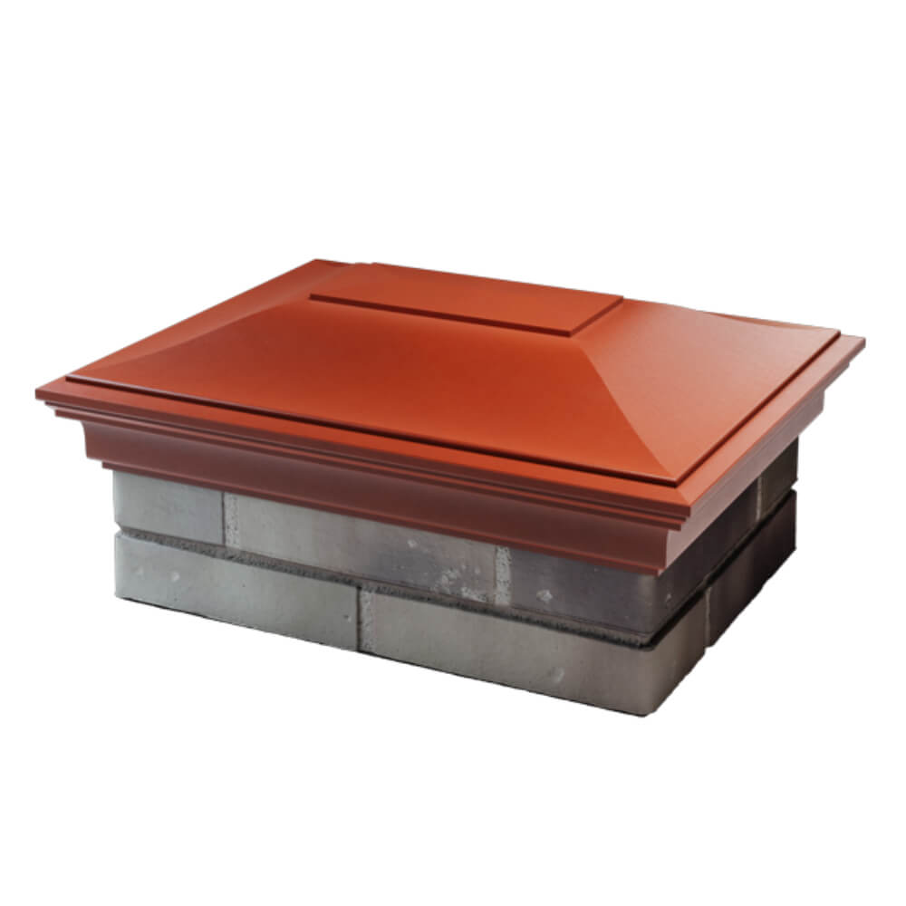 Колпак Zking Монблан Красный на столб 2х1.5 кирпича (515х385мм) в Воронеже фото