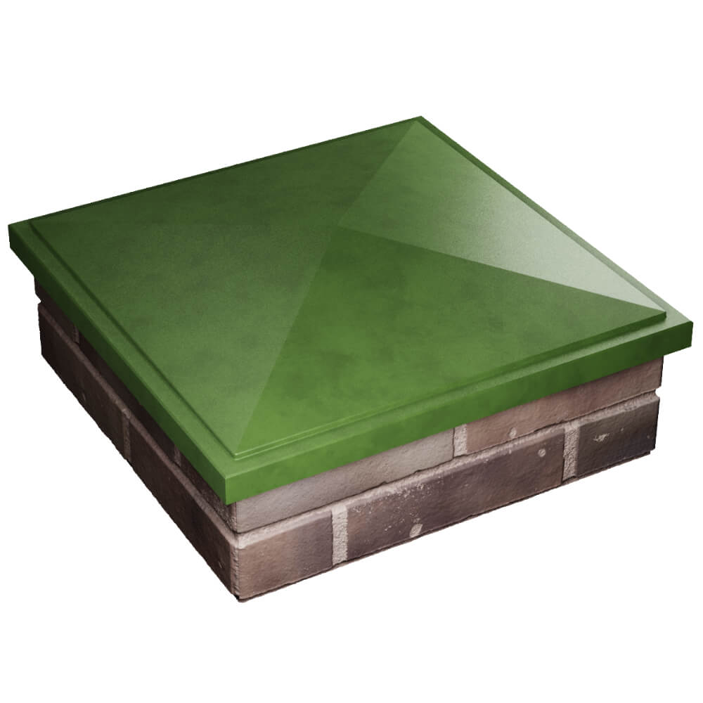 Колпак Zking БонаМоно Зеленый на столб 2х2 кирпича (515х515, 530х530мм) в Воронеже фото