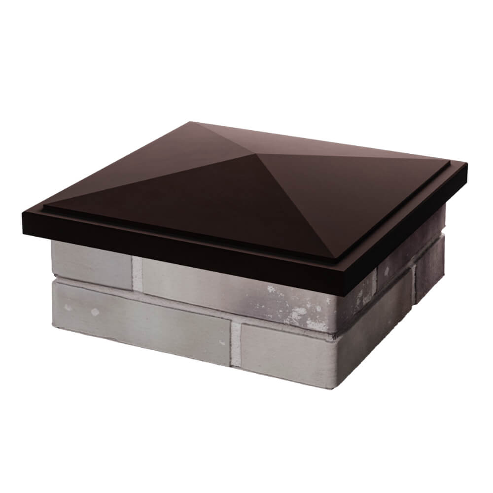 Колпак Zking БонаМоно Коричневый на столб 1.5х1.5 кирпича (385х385, 400х400мм) в Воронеже фото