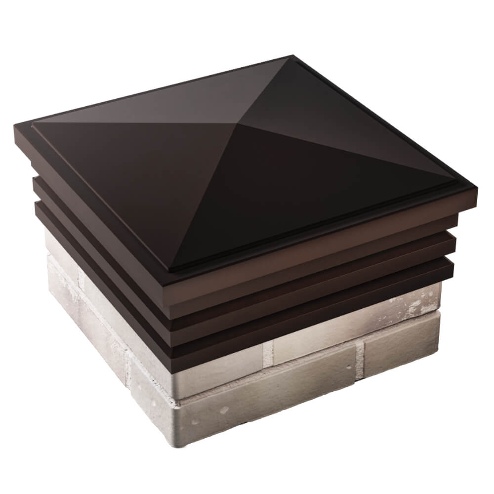 Колпак Zking Бона ХайТек Коричневый на столб 1.5х1.5 кирпича (385х385мм) в Воронеже фото