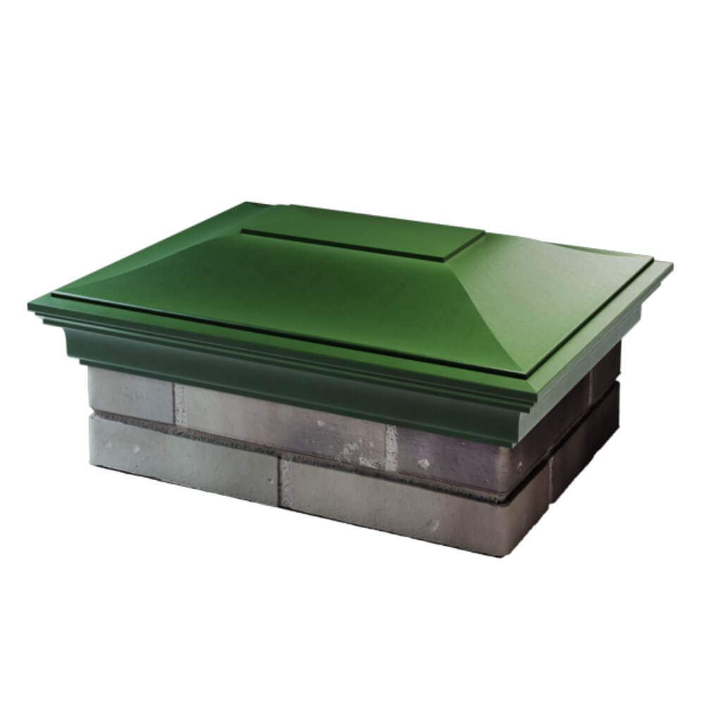 Колпак Zking Монблан Зеленый на столб 2х1.5 кирпича (515х385мм) в Воронеже фото