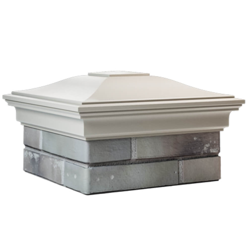 Колпак Zking Монблан Бежевый на столб 1.5х1.5 кирпича (385х385мм) в Воронеже фото