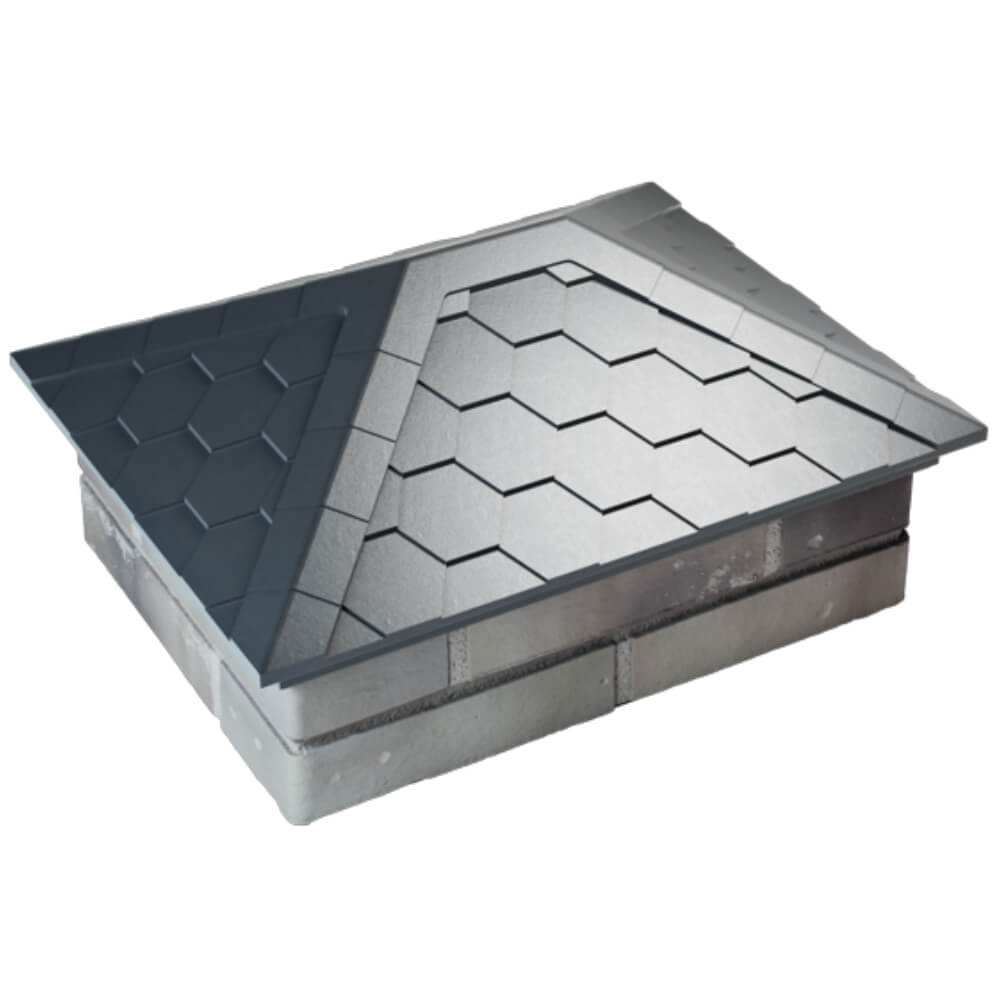 Колпак Zking Эверест Серый на столб 2х1.5 кирпича (520х390мм) Воронеж фото