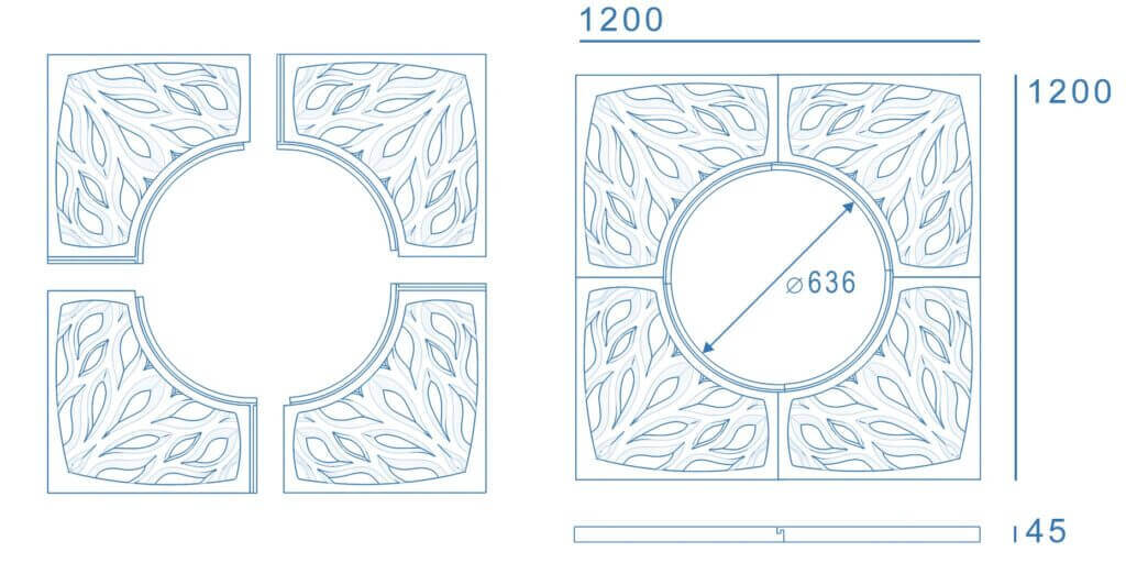 Приствольная решетка для дерева ZKING CRUST 1.2х1.2м Бежевая в Воронеже фото