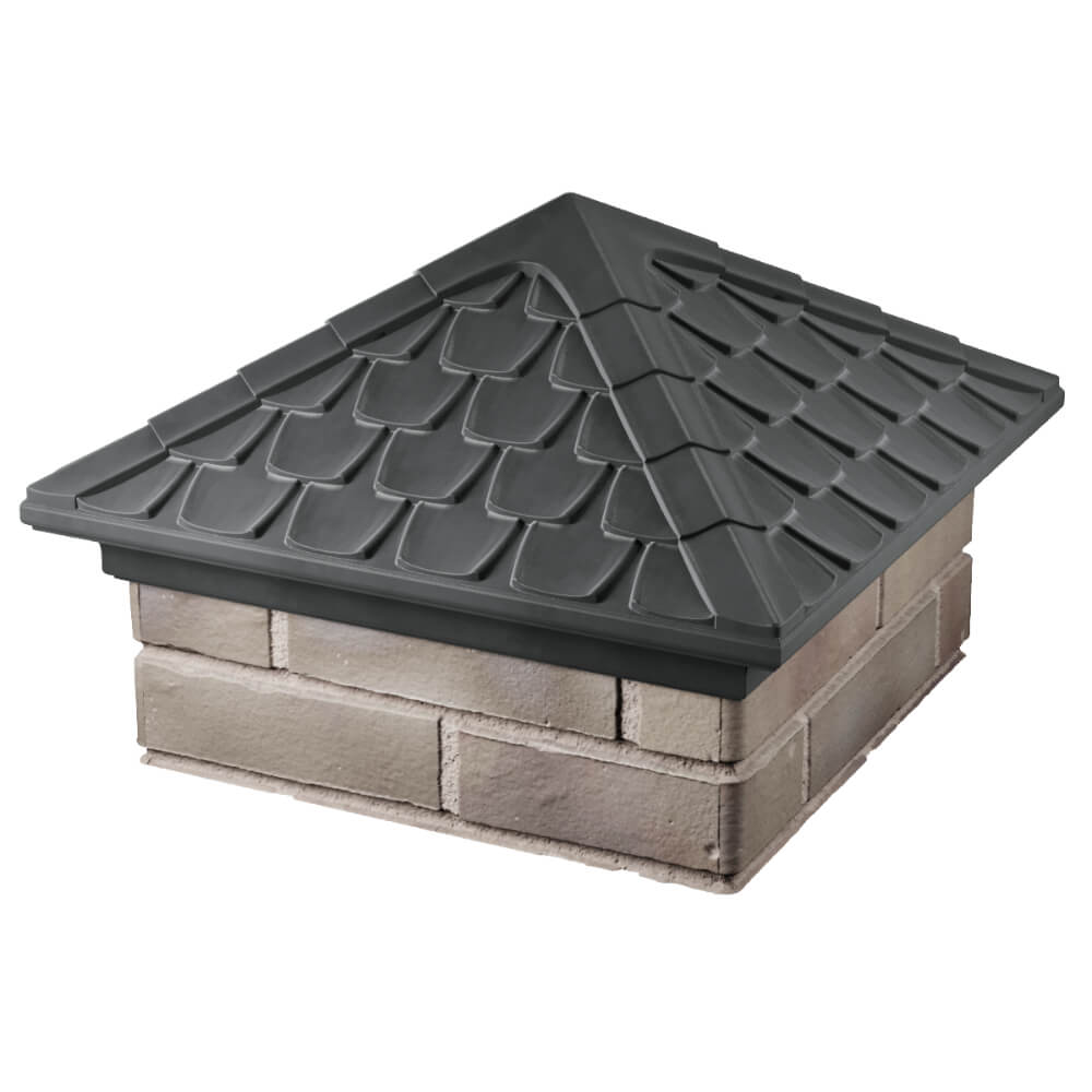 Колпак Zking Эльбрус Серый на столб 1.5х1.5 кирпича (385х385мм) в Воронеже фото