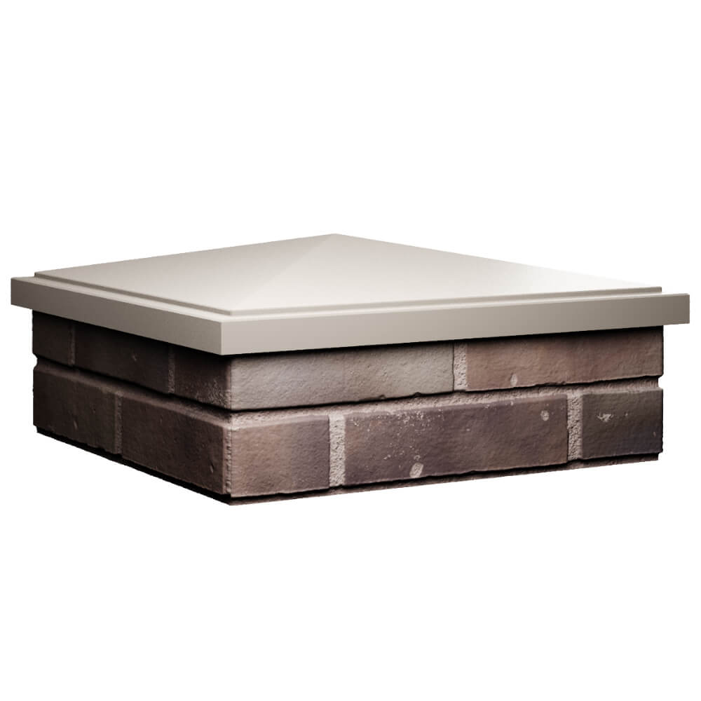 Колпак Zking БонаМоно Бежевый на столб 2х2 кирпича (515х515, 530х530мм) в Воронеже фото