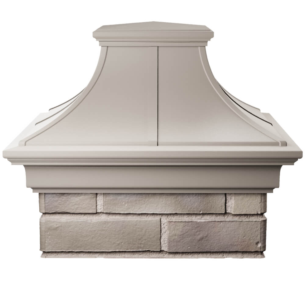 Колпак Zking Монблан Премиум Бежевый на столб 1.5х1.5 кирпича (385х385мм) Воронеж фото