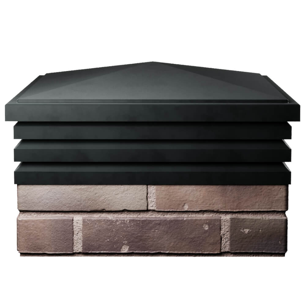 Колпак Zking Бона ХайТек Черный на столб 2х2 кирпича (513х513мм) Воронеж фото