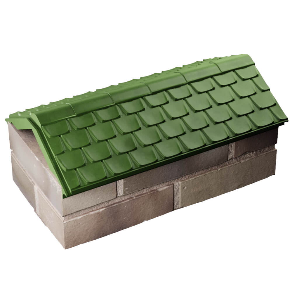 Парапет Zking Эльбрус Зеленый с посадкой на 1 кирпич (255мм) в Воронеже фото