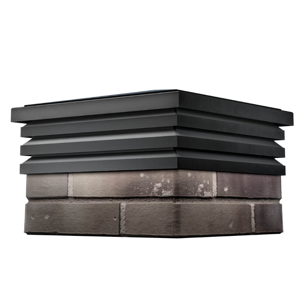 Колпак Zking Бона ХайТек Черный на столб 1.5х1.5 кирпича (385х385мм) в Воронеже фото