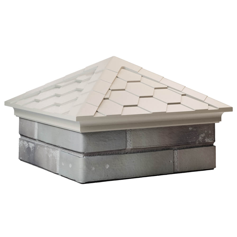 Колпак Zking Эверест Бежевый на столб 1.5х1.5 кирпича (390х390мм) в Воронеже фото