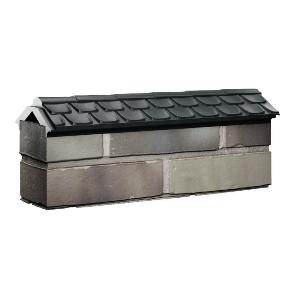 Парапет Zking Эльбрус Черный с посадкой на 0.5 кирпича (130мм) Воронеж фото