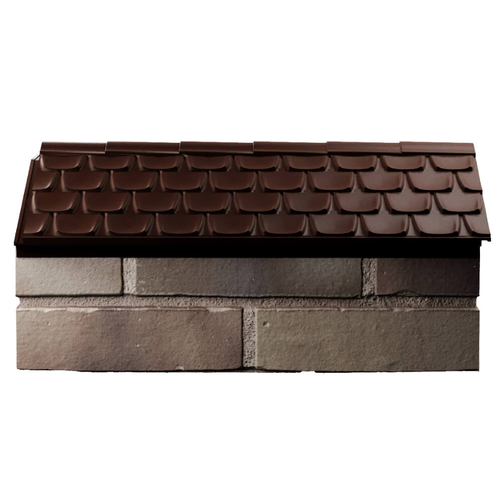 Парапет Zking Эльбрус Коричневый с посадкой на 1 кирпич (255мм) в Воронеже фото