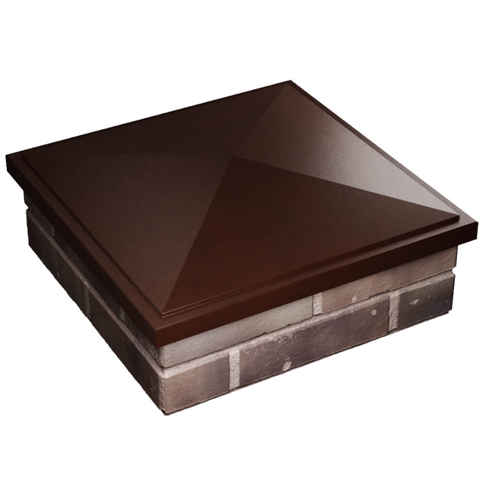 Колпак Zking БонаМоно Коричневый на столб 2х2 кирпича (515х515, 530х530мм) в Воронеже фото