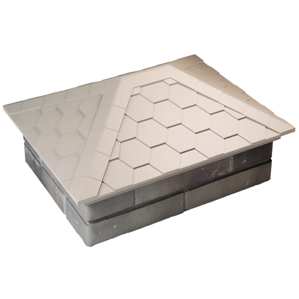 Колпак Zking Эверест Бежевый на столб 2х1.5 кирпича (520х390мм) Воронеж фото