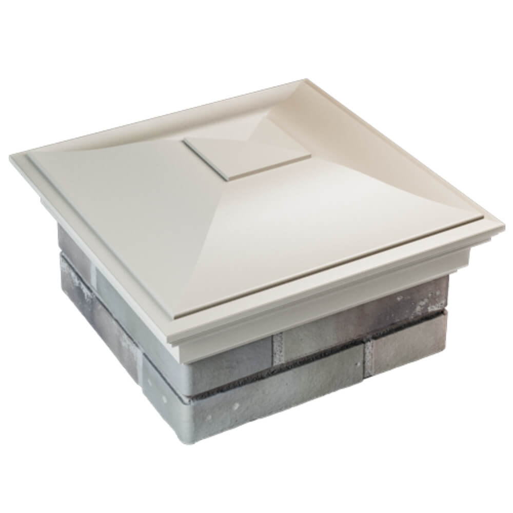 Колпак Zking Монблан Бежевый на столб 1.5х1.5 кирпича (385х385мм) в Воронеже фото