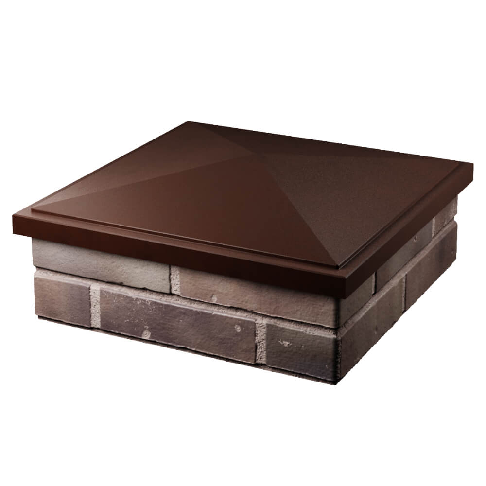 Колпак Zking БонаМоно Коричневый на столб 2х2 кирпича (515х515, 530х530мм) в Воронеже фото