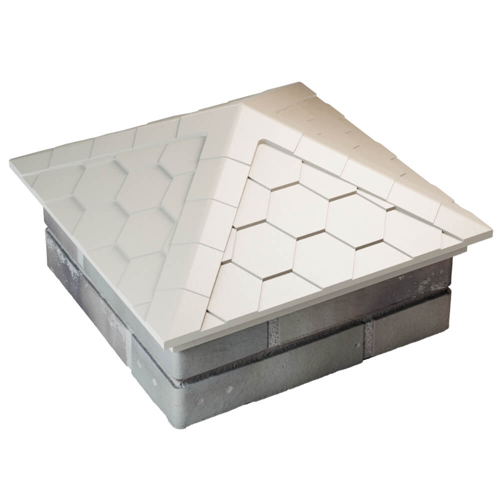 Колпак Zking Эверест Бежевый на столб 1.5х1.5 кирпича (390х390мм) в Воронеже фото