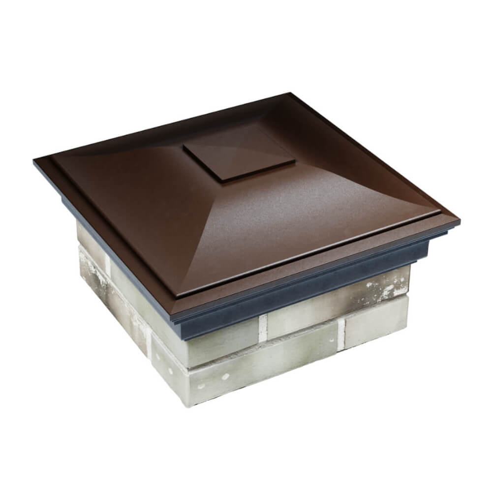 Колпак Zking Монблан Коричневый на столб 1.5х1.5 еврокирпича 0.7НФ (355х355мм) в Воронеже фото