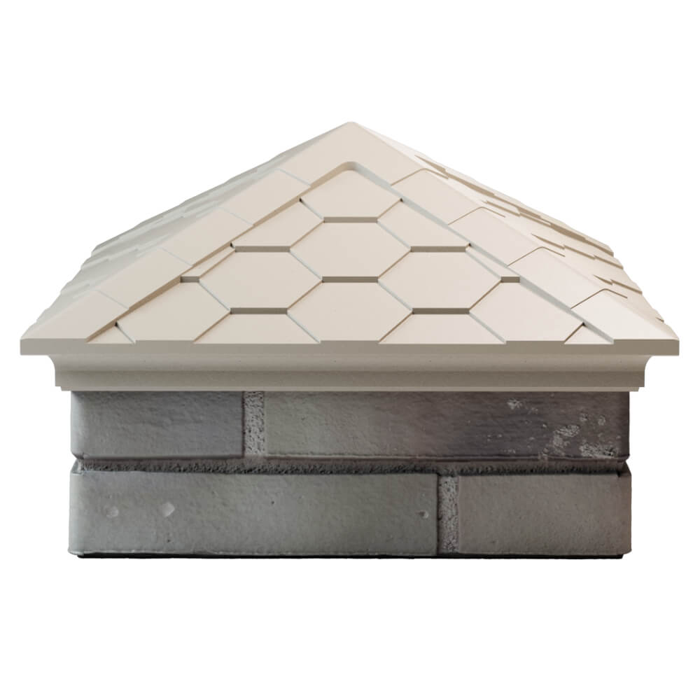 Колпак Zking Эверест Бежевый на столб 1.5х1.5 кирпича (390х390мм) Воронеж фото