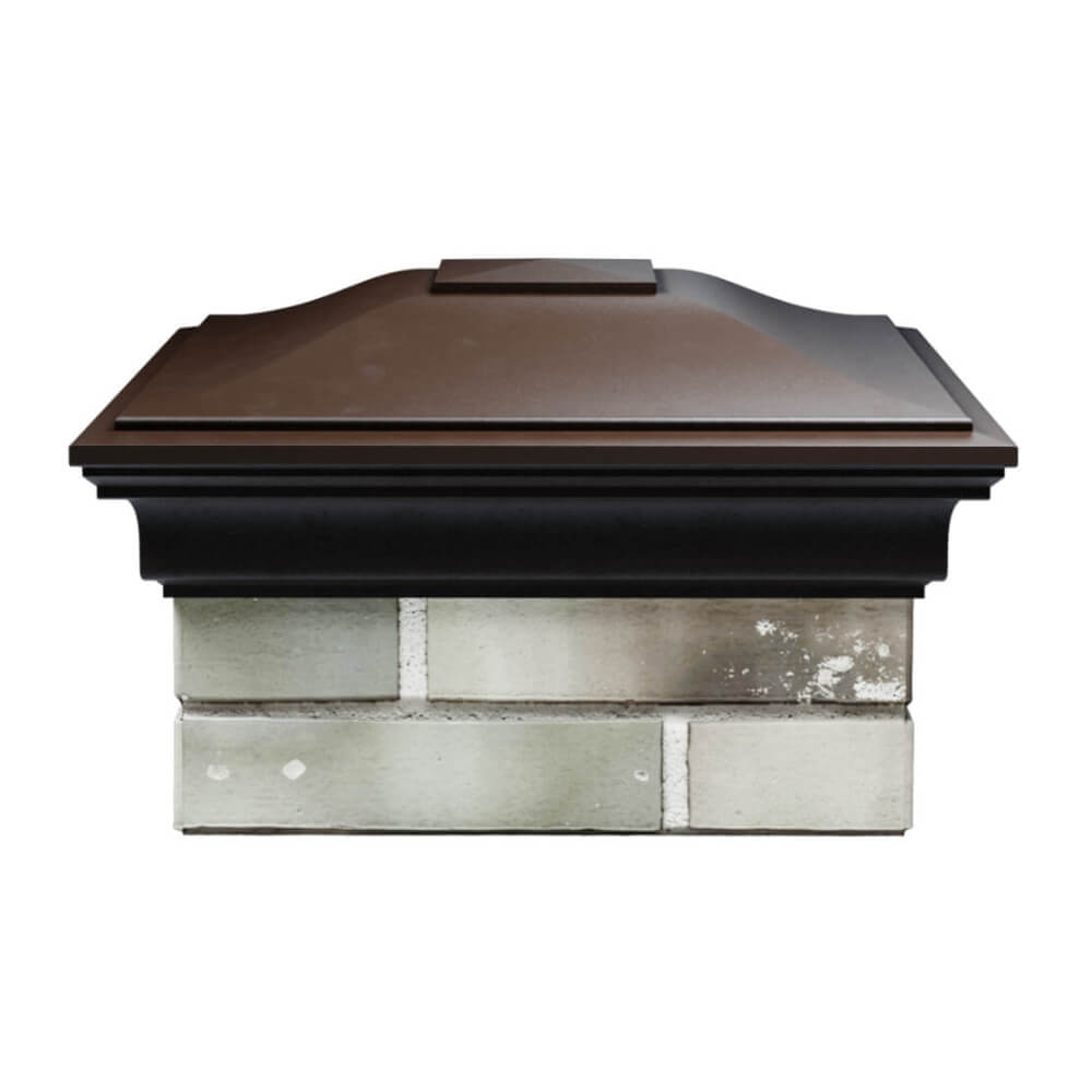 Колпак Zking Монблан Коричневый на столб 1.5х1.5 еврокирпича 0.7НФ (355х355мм) Воронеж фото