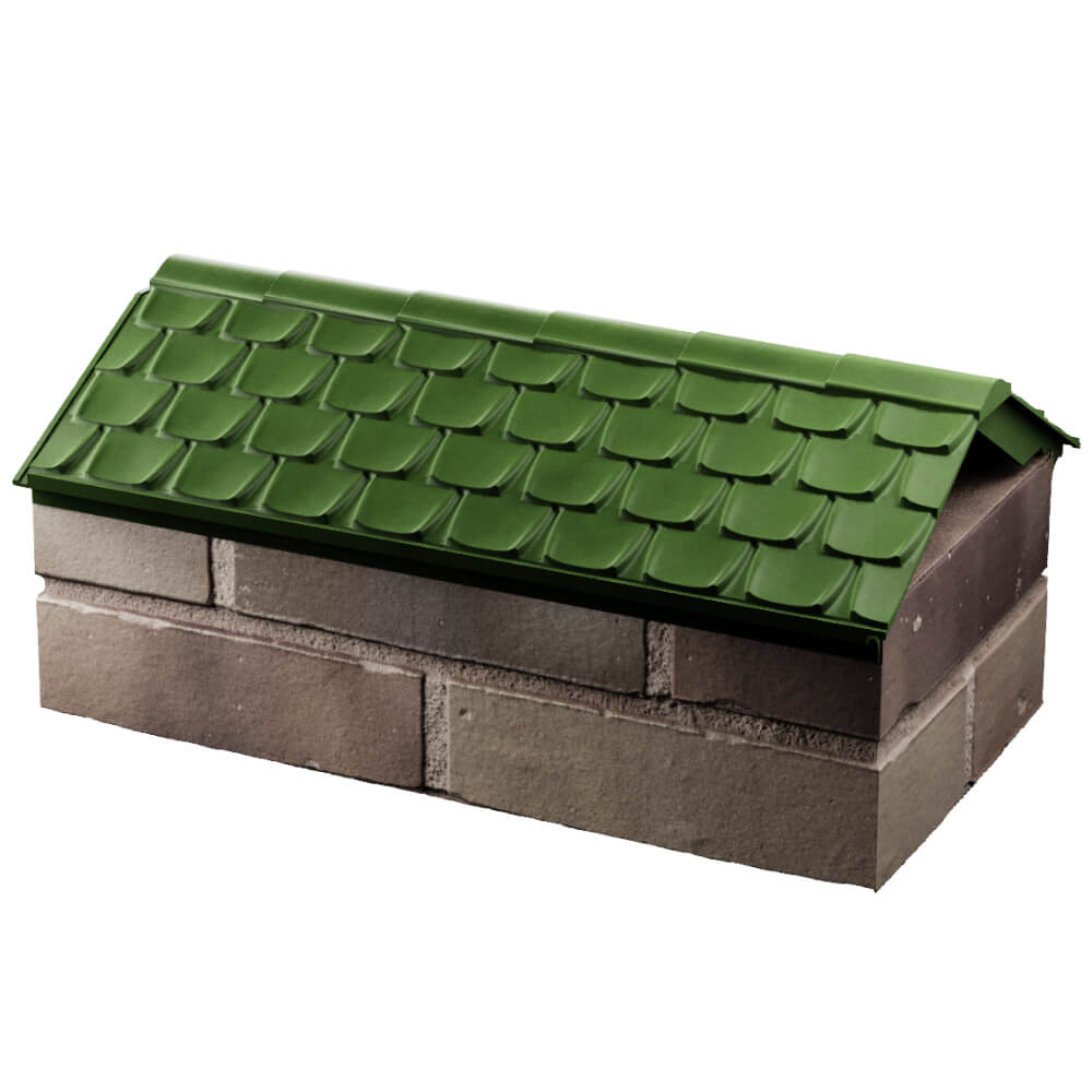 Парапет Zking Эльбрус Зеленый с посадкой на 1 кирпич (255мм) в Воронеже фото