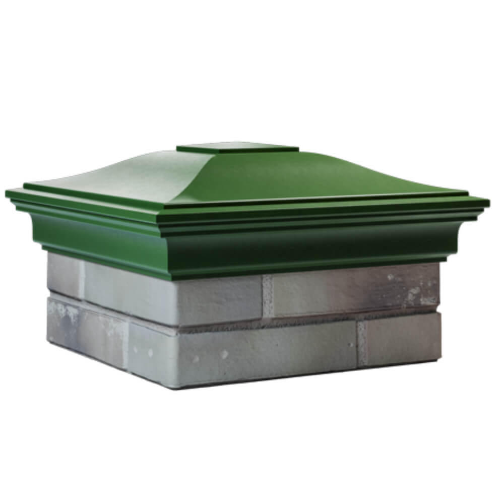 Колпак Zking Монблан Зеленый на столб 1.5х1.5 кирпича (385х385мм) в Воронеже фото