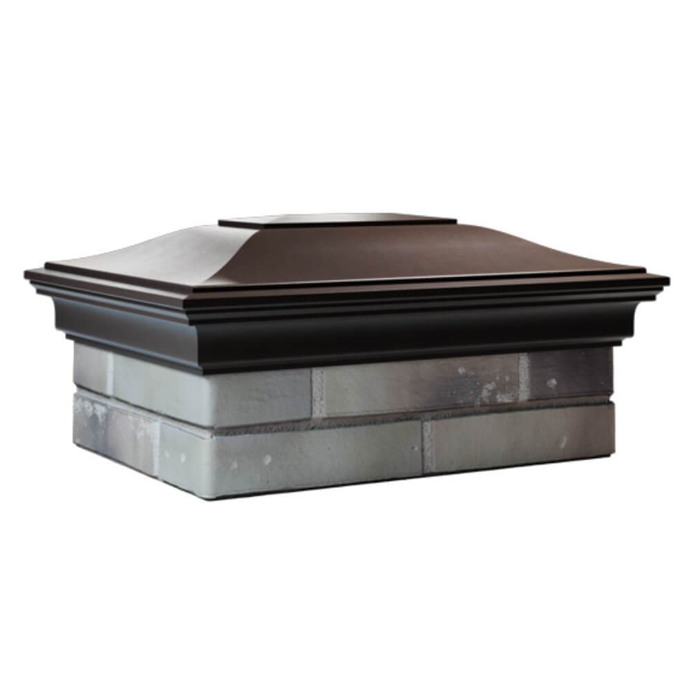 Колпак Zking Монблан Коричневый на столб 2х1.5 кирпича (515х385мм) в Воронеже фото