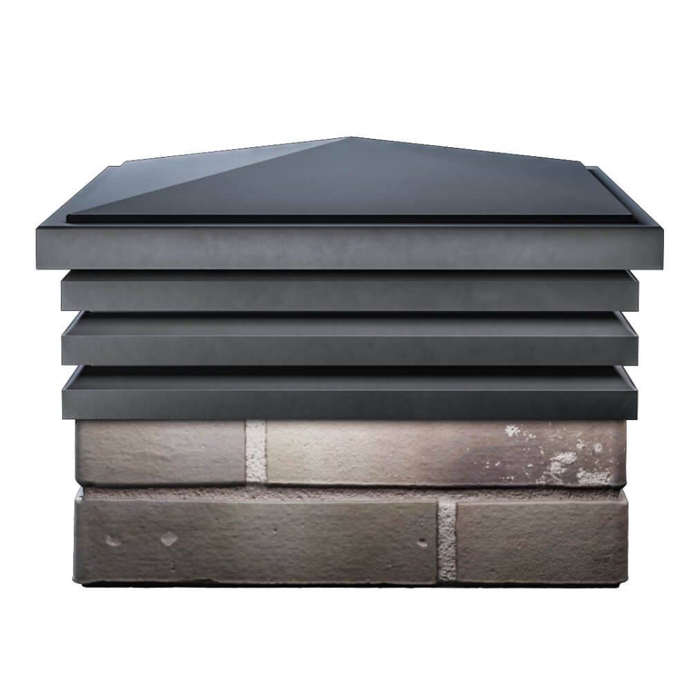 Колпак Zking Бона ХайТек Серый на столб 1.5х1.5 кирпича (385х385мм) Воронеж фото