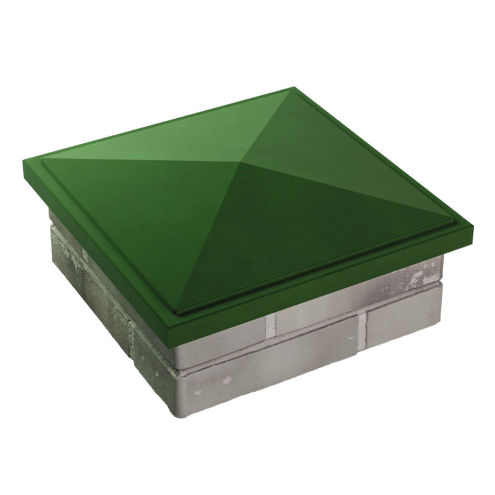 Колпак Zking БонаМоно Зеленый на столб 1.5х1.5 кирпича (385х385, 400х400мм) в Воронеже фото