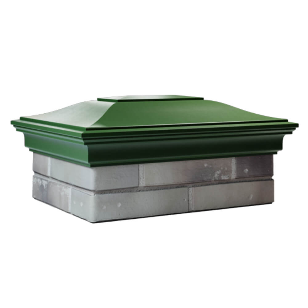 Колпак Zking Монблан Зеленый на столб 2х1.5 кирпича (515х385мм) в Воронеже фото