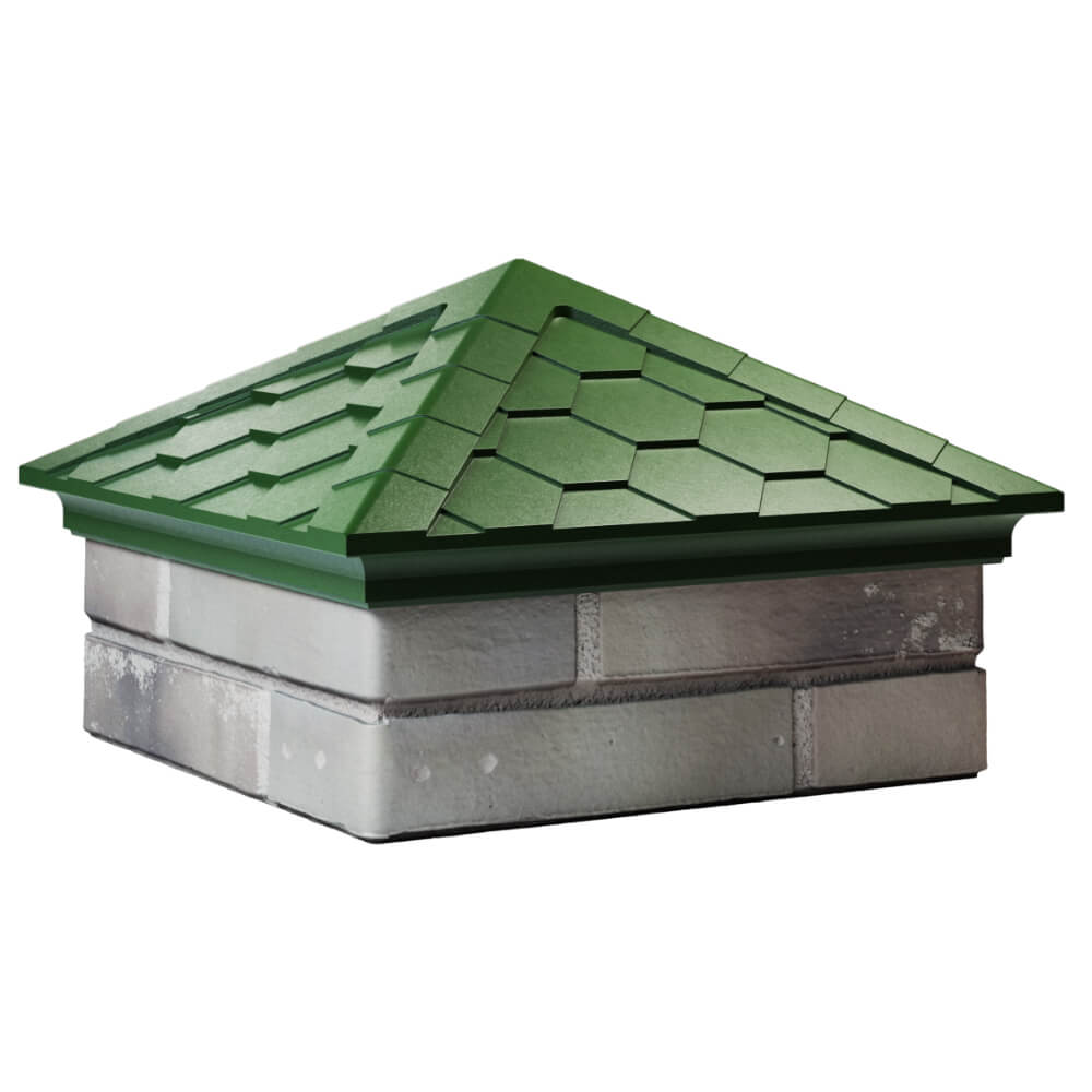 Колпак Zking Эверест Зеленый на столб 1.5х1.5 кирпича (390х390мм) в Воронеже фото