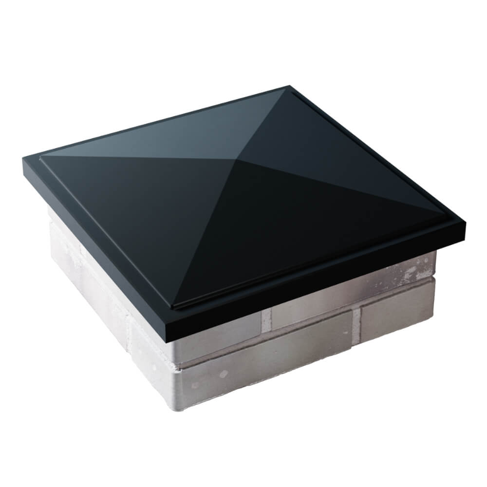 Колпак Zking БонаМоно Черный на столб 1.5х1.5 кирпича (385х385, 400х400мм) в Воронеже фото