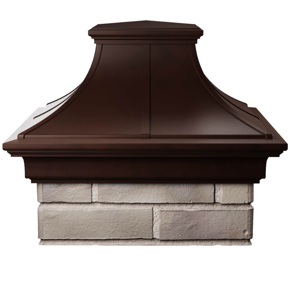 Колпак Zking Монблан Премиум Коричневый на столб 1.5х1.5 кирпича (385х385мм) Воронеж фото