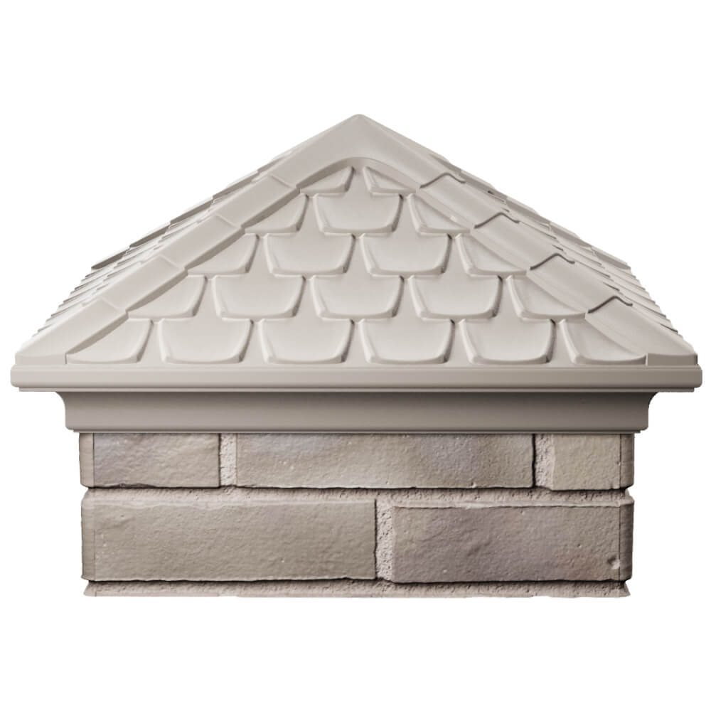 Колпак Zking Эльбрус Бежевый на столб 1.5х1.5 кирпича (385х385мм) Воронеж фото