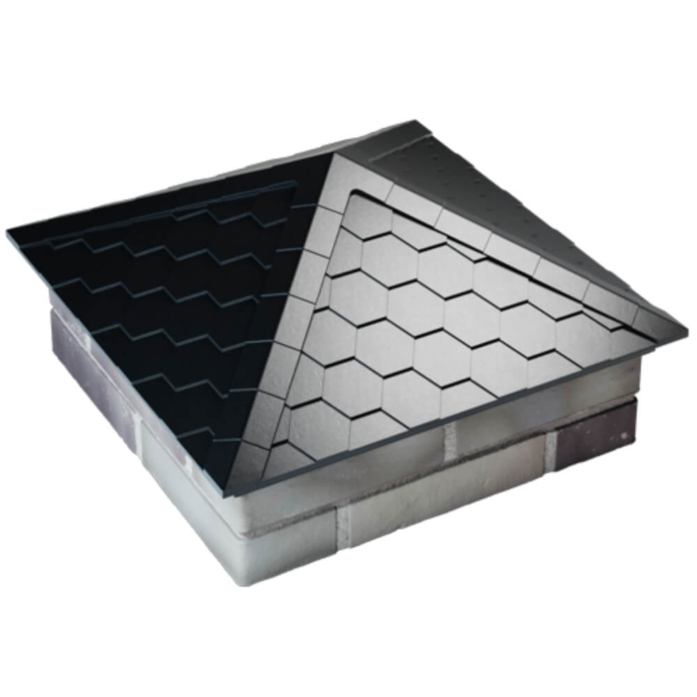 Колпак Zking Эверест Черный на столб 2х2 кирпича (535х535мм) Воронеж фото