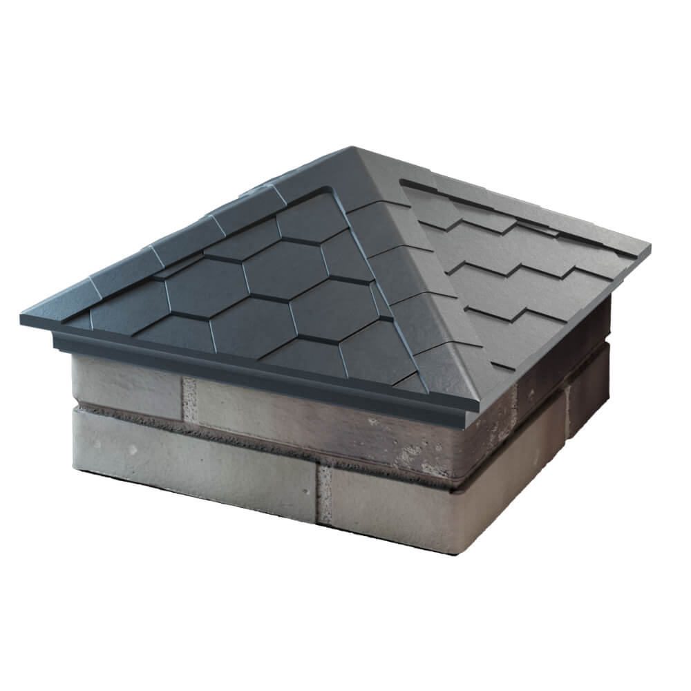 Колпак Zking Эверест Серый на столб 1.5х1.5 кирпича (390х390мм) в Воронеже фото