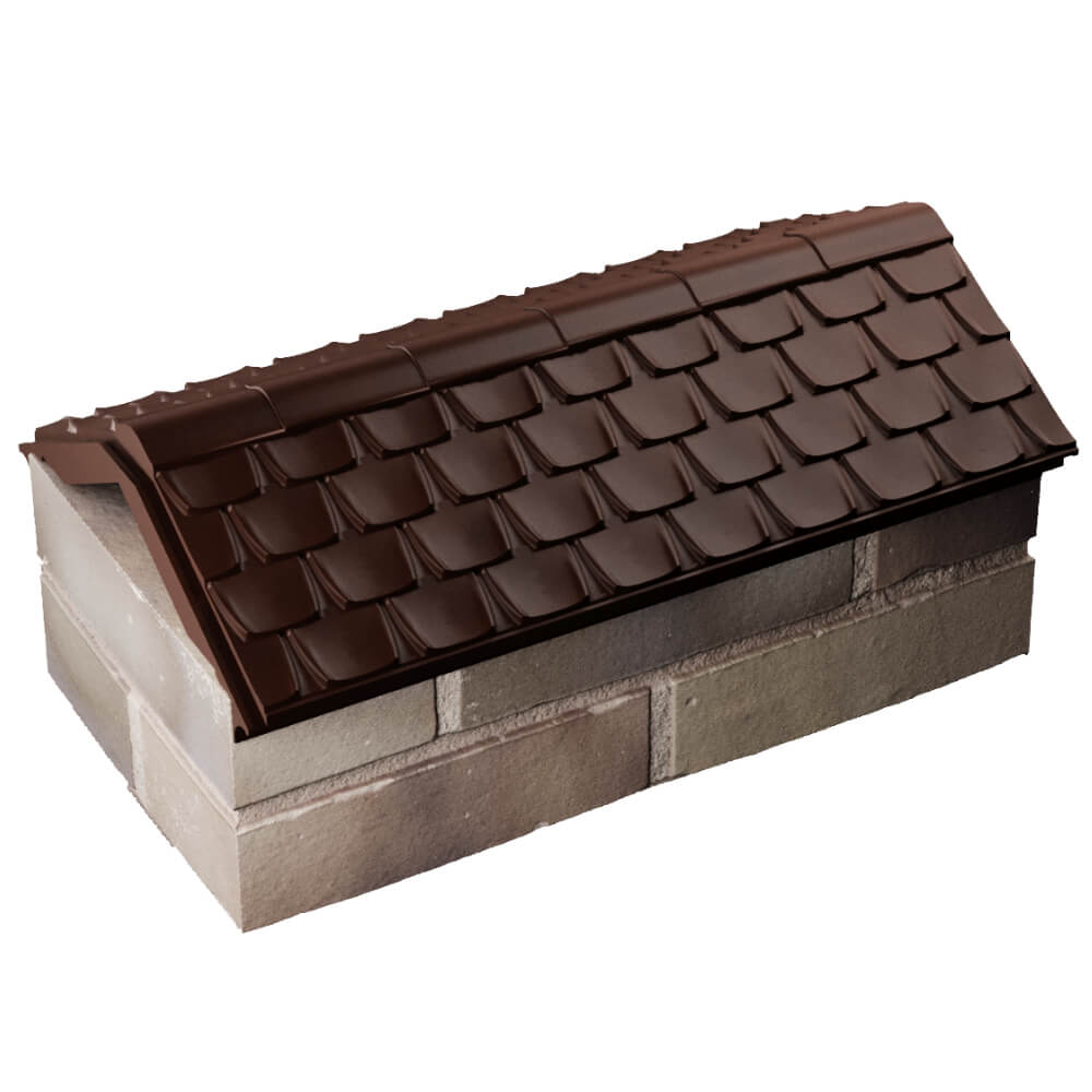 Парапет Zking Эльбрус Коричневый с посадкой на 1 кирпич (255мм) в Воронеже фото