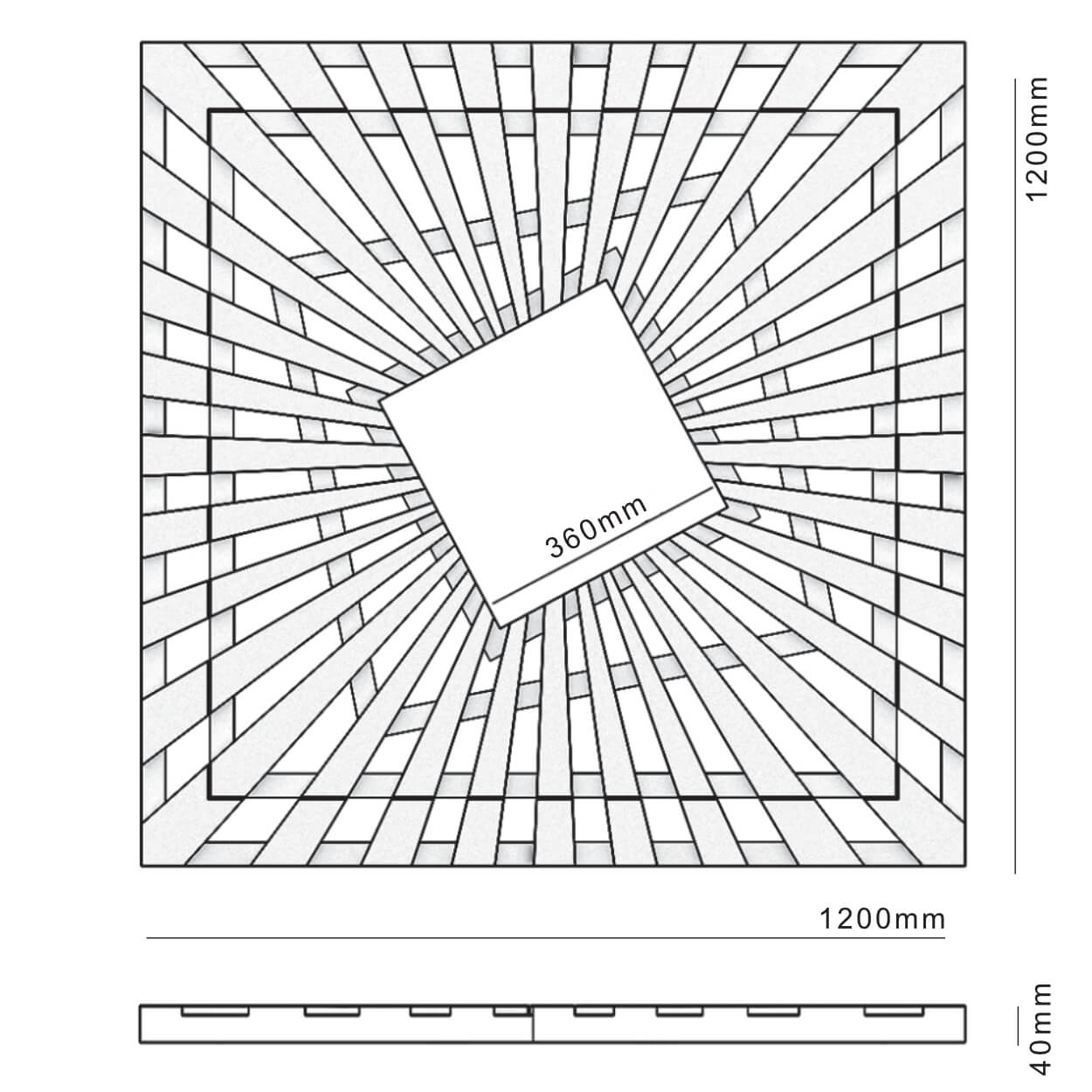 Приствольная решетка для дерева ZKING ATMOSPHERE 1.2х1.2м Черная в Воронеже фото