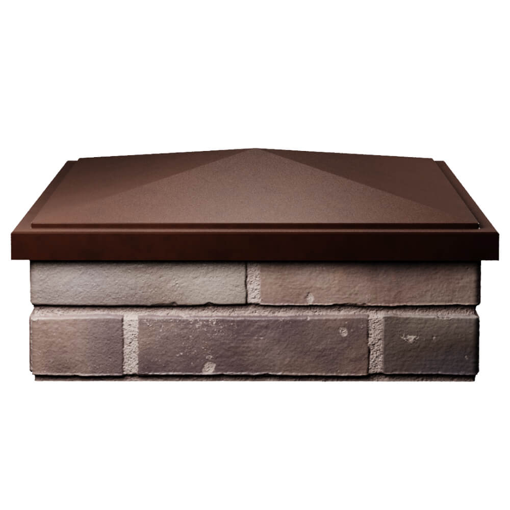 Колпак Zking БонаМоно Коричневый на столб 2х2 кирпича (515х515, 530х530мм) Воронеж фото