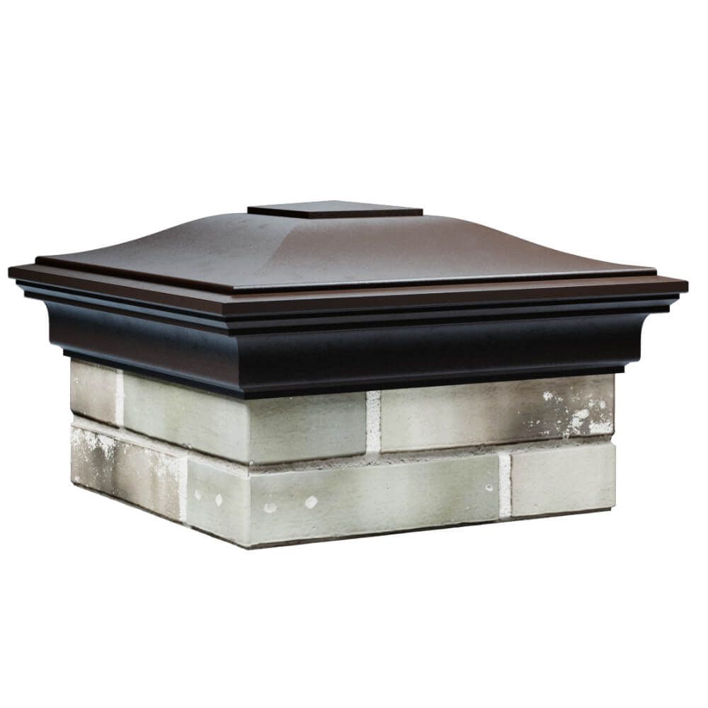 Колпак Zking Монблан Коричневый на столб 1.5х1.5 кирпича (385х385мм) в Воронеже фото