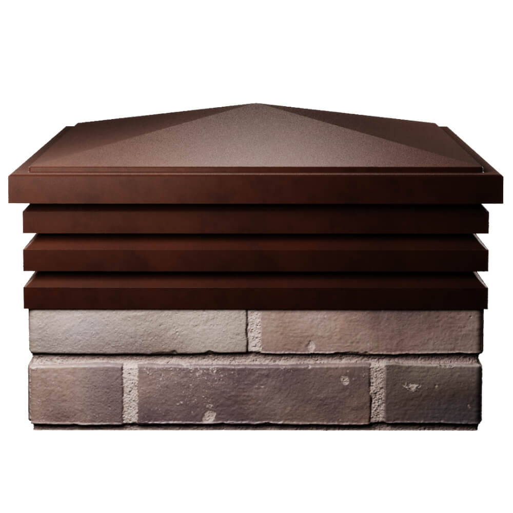 Колпак Zking Бона ХайТек Коричневый на столб 2х2 кирпича (513х513мм) Воронеж фото