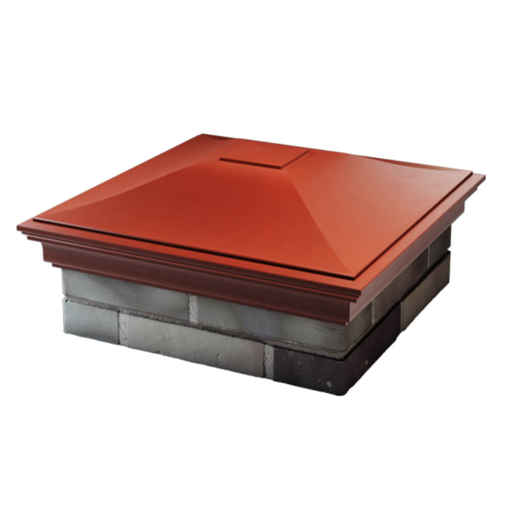 Колпак Zking Монблан Красный на столб 2х2 кирпича (515х515мм) в Воронеже фото