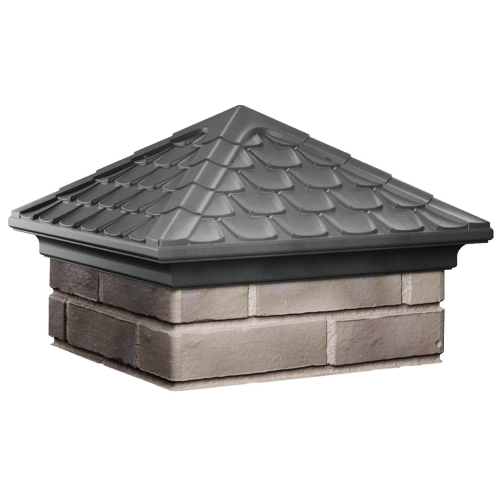 Колпак Zking Эльбрус Серый на столб 1.5х1.5 кирпича (385х385мм) в Воронеже фото