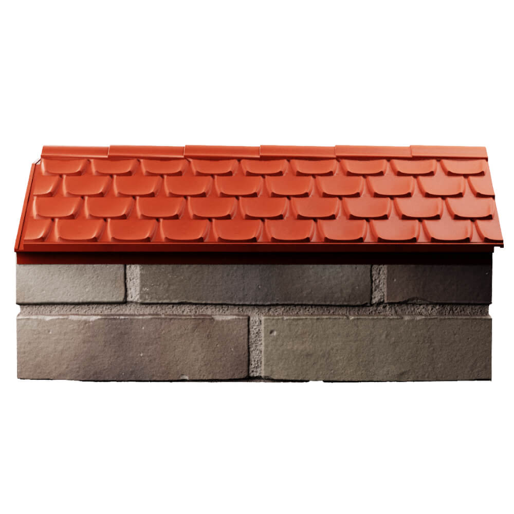 Парапет Zking Эльбрус Красный с посадкой на 1 кирпич (255мм) в Воронеже фото